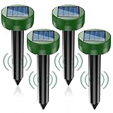 Baoduu Solar Maulwurfschreck, Ultrasonic Wühlmausschreck 4 Stück, IP65 Maulwurf Vertreiber für...