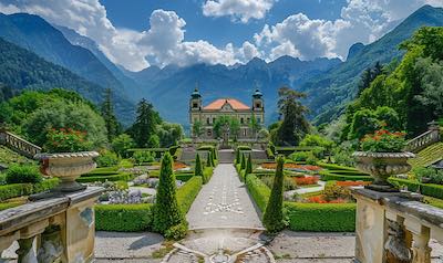 Beispiel für einen Barockgarten in Österreich